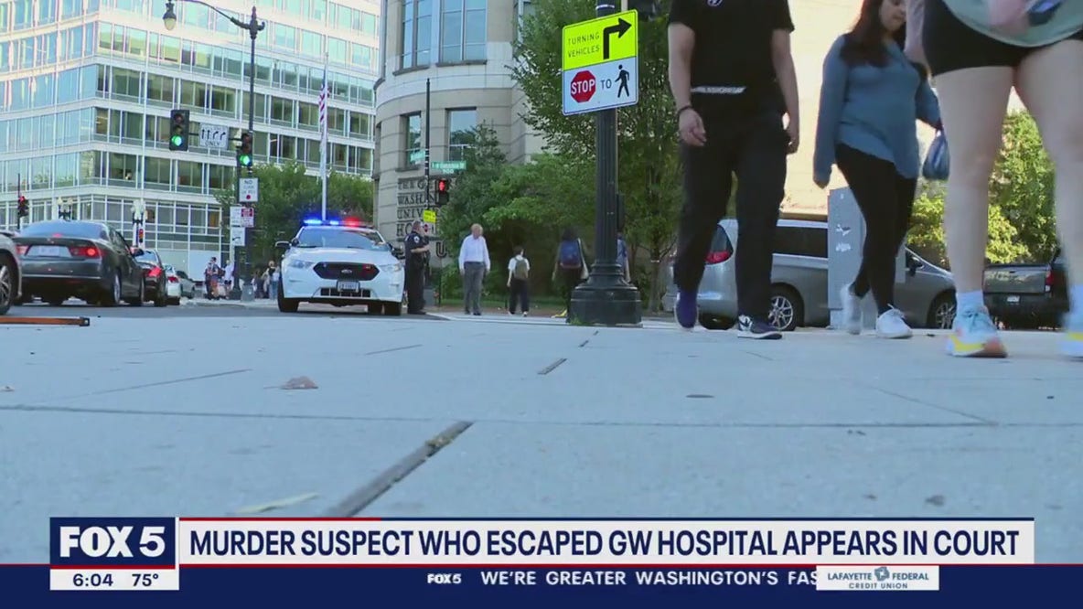 Murder suspect who escaped GW Hospital appears in court